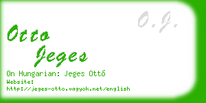 otto jeges business card