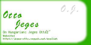 otto jeges business card